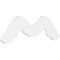 Ekena Millwork Pitch Midway Architectural Grade PVC Gable Pediment, 48"W x 28"H x 1"P (14/12) GPP048X028X100MID - alternate 1
